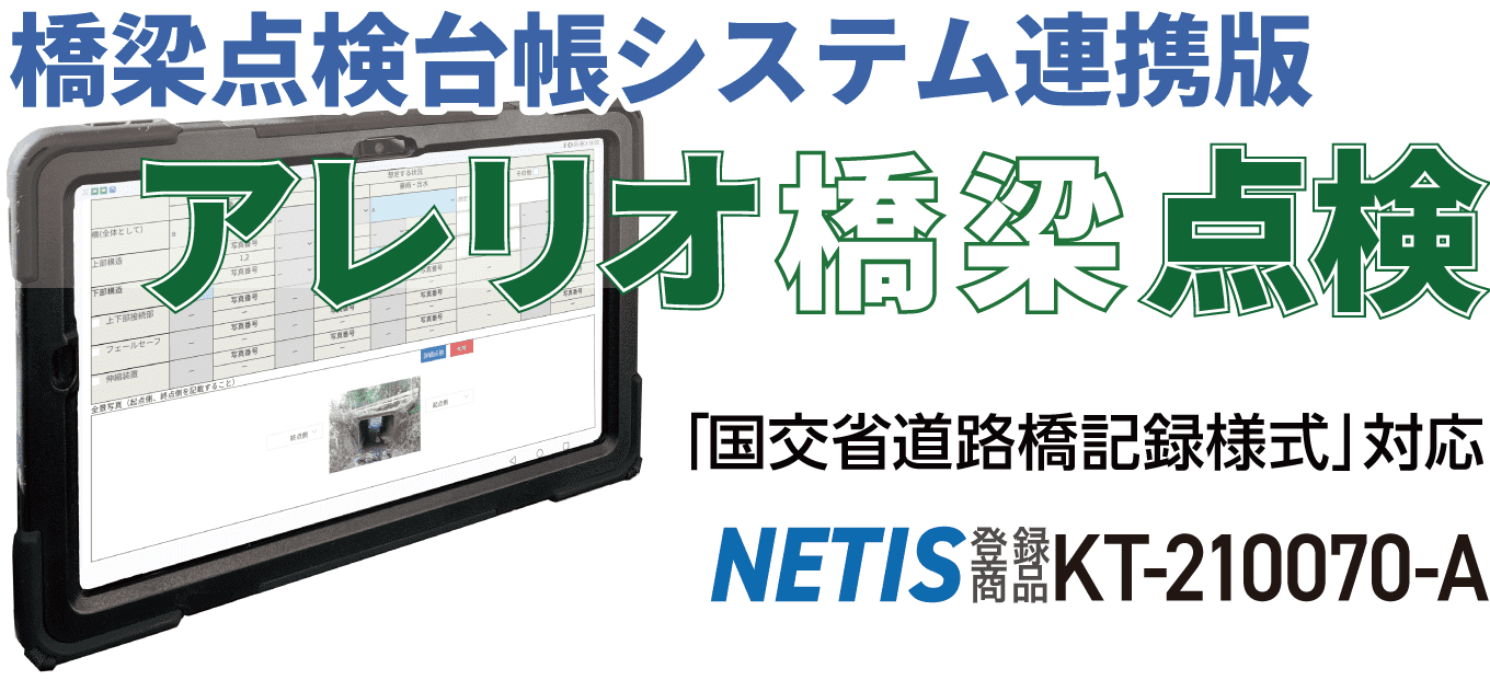 橋梁点検台帳システム連携版 アレリオ橋梁点検